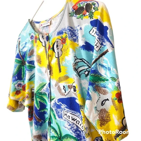 Vintage Act III Button Front Hawaiian Novelty Shirt - Picture 3 of 6